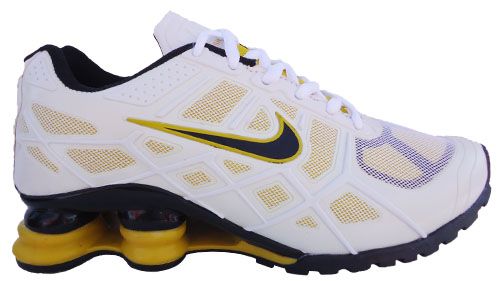 Tênis Nike Shox Turbo 12 Branco e Amarelo MOD:10348